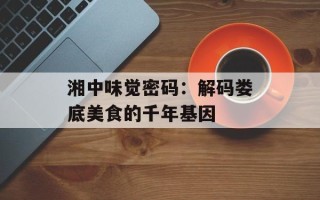湘中味觉密码：解码娄底美食的千年基因