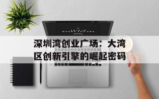 深圳湾创业广场：大湾区创新引擎的崛起密码