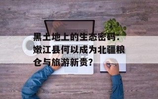 黑土地上的生态密码：嫩江县何以成为北疆粮仓与旅游新贵？