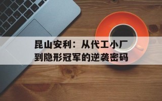 昆山安利：从代工小厂到隐形冠军的逆袭密码