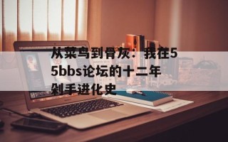 从菜鸟到骨灰：我在55bbs论坛的十二年剁手进化史