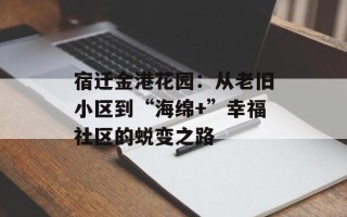 宿迁金港花园：从老旧小区到“海绵+”幸福社区的蜕变之路