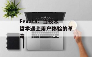 Fexata：当技术哲学遇上用户体验的革命