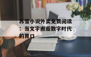 苏雪小说外卖免费阅读：当文字邂逅数字时代的胃口
