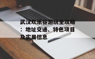 武汉欢乐谷游玩全攻略：地址交通、特色项目及实用信息