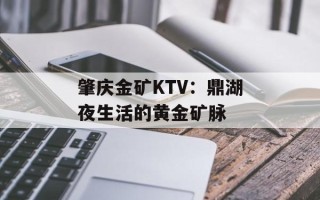 肇庆金矿KTV：鼎湖夜生活的黄金矿脉