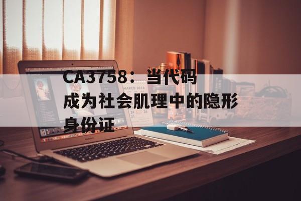 CA3758：当代码成为社会肌理中的隐形身份证-第1张图片-